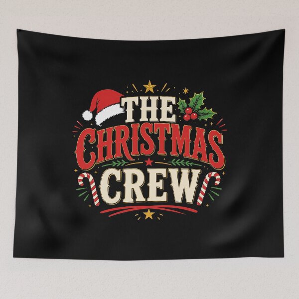 Item preview, The Christmas Crew Vintage Christmas Typography designed and sold by mraihan.