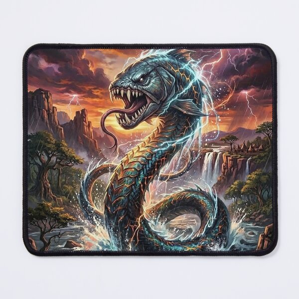 Item preview, Nyami Nyami | African River God Serpent Art designed and sold by Artsy Universe.