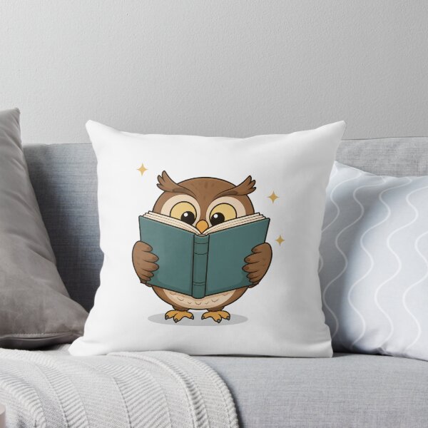 Item preview, Funny Owl Reading a Giant Book | Cute Book Lover Owl designed and sold by Catchy-Couture.