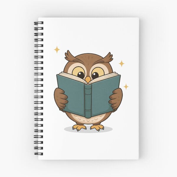 Item preview, Funny Owl Reading a Giant Book | Cute Book Lover Owl designed and sold by Catchy-Couture.
