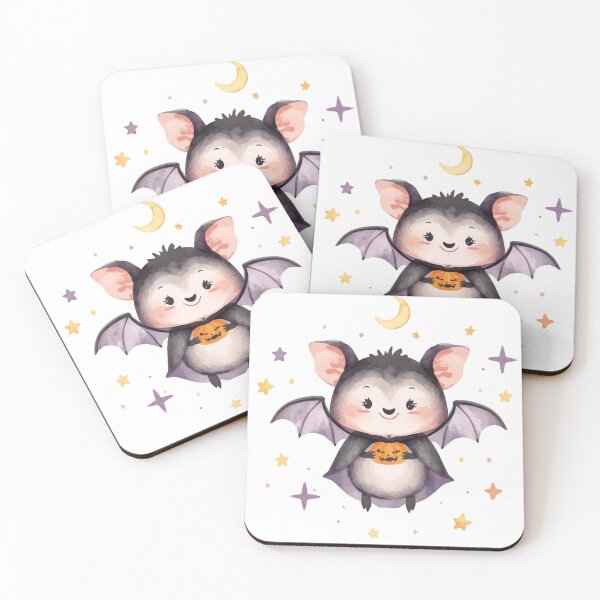 Item preview, Cute Vampire Bat Halloween – Kawaii Bat with Pumpkin Sticker designed and sold by Busybeesfinds.