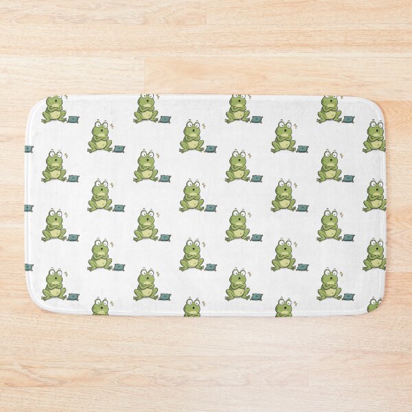 Item preview, Serious Frog and Tiny Cushion | Funny Cute Frog designed and sold by Catchy-Couture.