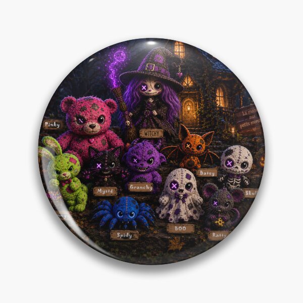 Item preview, The House of Little Monsters – Creepy Cute Halloween Gang designed and sold by TitiaDesign.