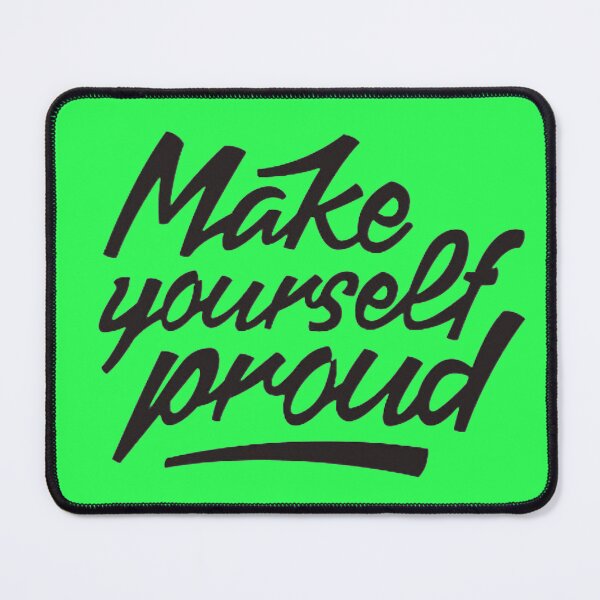 Item preview, Make Yourself Proud Dark Cursive Typography Sticker designed and sold by Scro-Ciob-Shop.