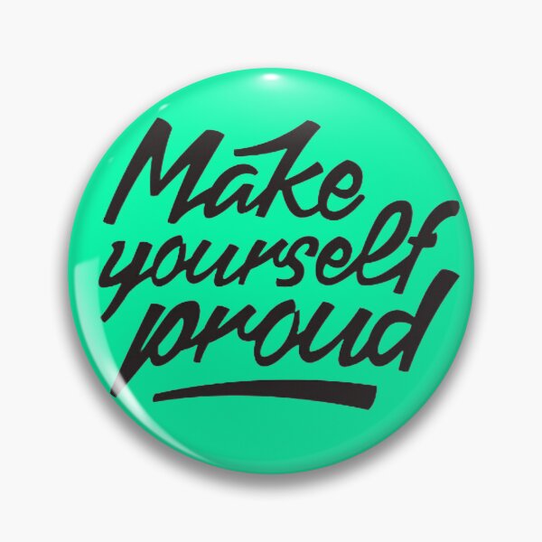 Item preview, Make Yourself Proud Dark Cursive Typography Sticker designed and sold by Scro-Ciob-Shop.