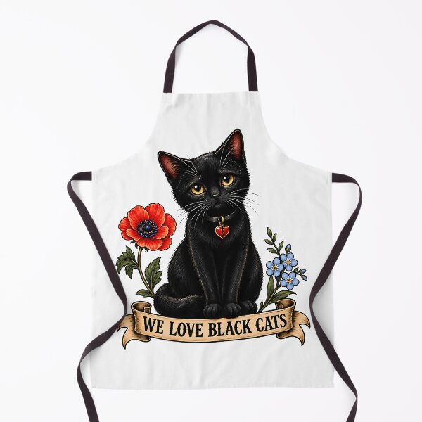 Item preview, Cute Black Cat We Love Black Cats Tattoo designed and sold by Old's Cool Cat Studio.