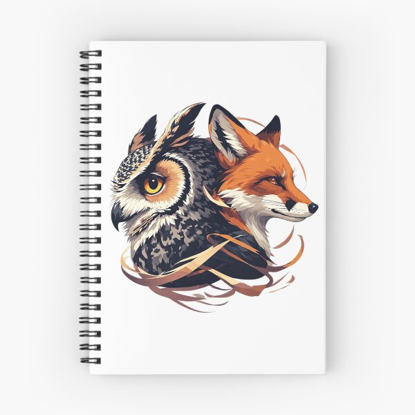 Item preview, Wise Owl and Clever Fox Vector Emblem Design - Dual Animal Portrait Illustration designed and sold by Nubian Style.