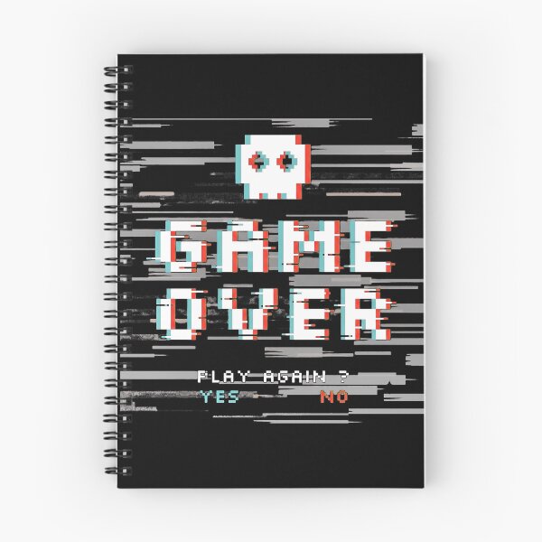 Item preview, Retro Glitch Pixel Game Over Skull Design designed and sold by Munib302.