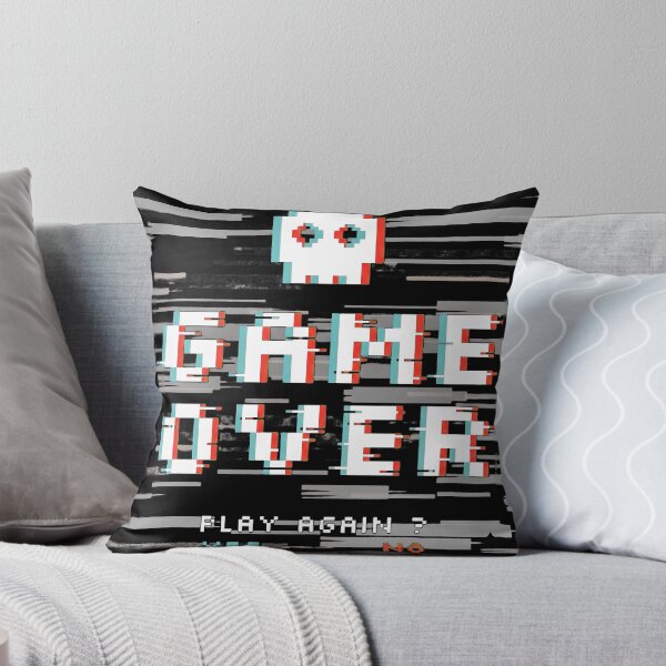 Item preview, Retro Glitch Pixel Game Over Skull Design designed and sold by Munib302.