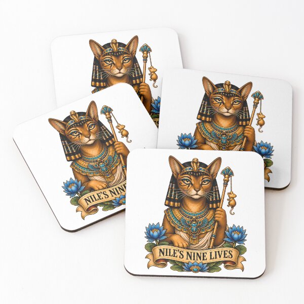 Item preview, Egyptian Pharaoh Cat Tattoo Art designed and sold by Old's Cool Cat Studio.