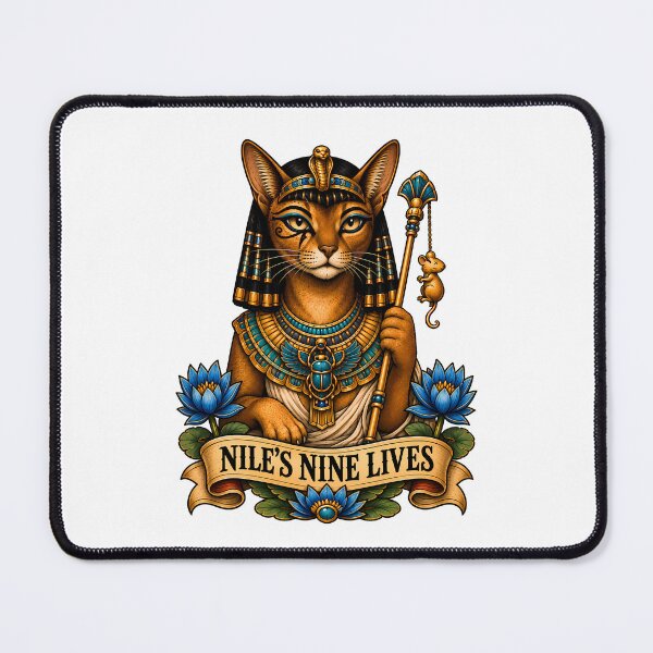 Item preview, Egyptian Pharaoh Cat Tattoo Art designed and sold by Old's Cool Cat Studio.