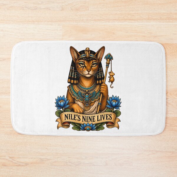 Item preview, Egyptian Pharaoh Cat Tattoo Art designed and sold by Old's Cool Cat Studio.
