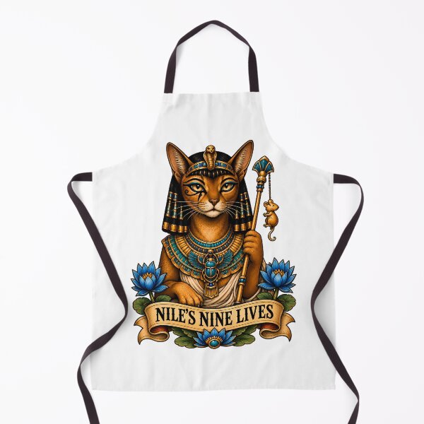 Item preview, Egyptian Pharaoh Cat Tattoo Art designed and sold by Old's Cool Cat Studio.