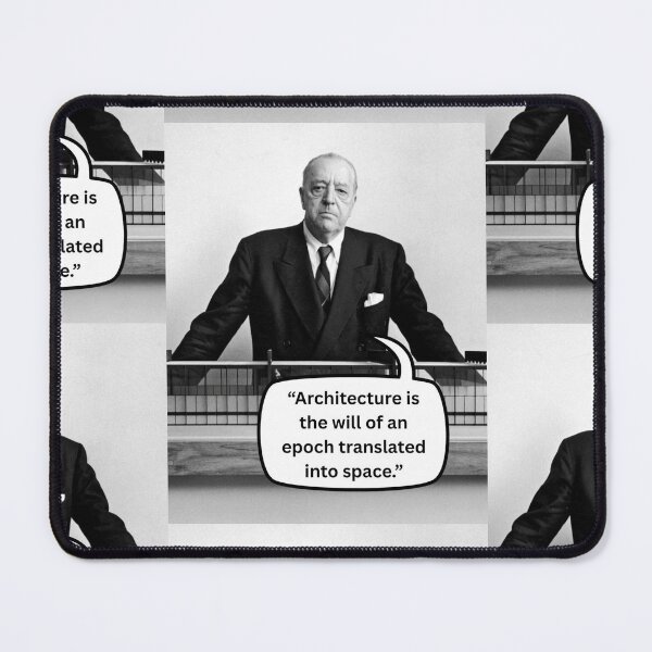 Item preview, Ludwig Mies van der Rohe Inspirational Architecture Quote designed and sold by Archysketch.
