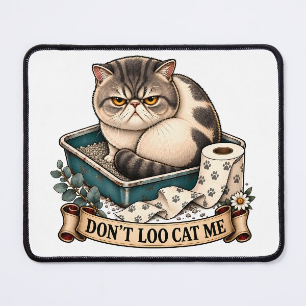 Item preview, Don't Loo Cat Me Funny Litter Box designed and sold by Old's Cool Cat Studio.