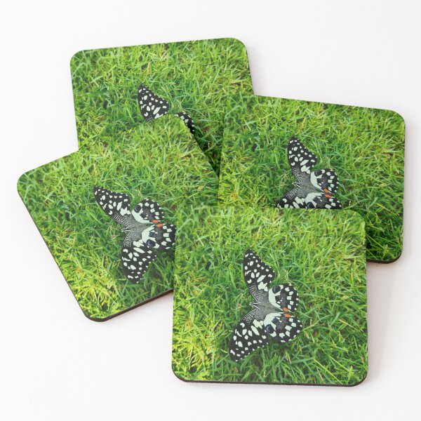 Item preview, Exotic Lime Swallowtail Butterfly on Vivid Green Grass designed and sold by Yanshuf.