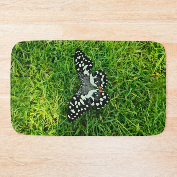 Item preview, Exotic Lime Swallowtail Butterfly on Vivid Green Grass designed and sold by Yanshuf.