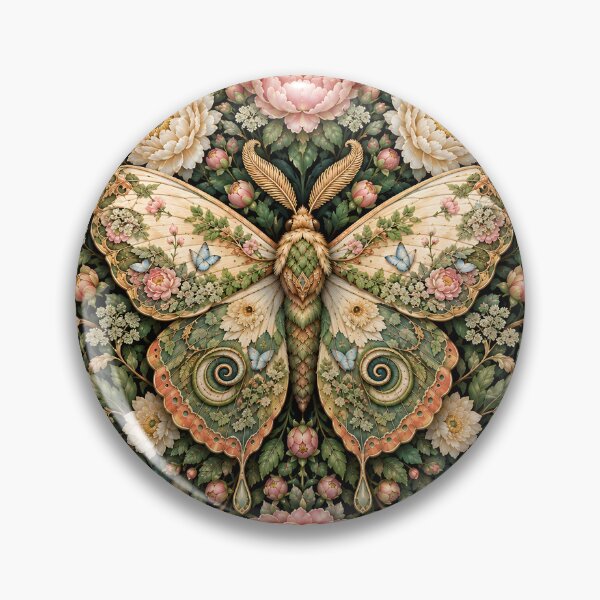 Item preview, Botanical Moth in Blooming Garden designed and sold by Pure Craft.