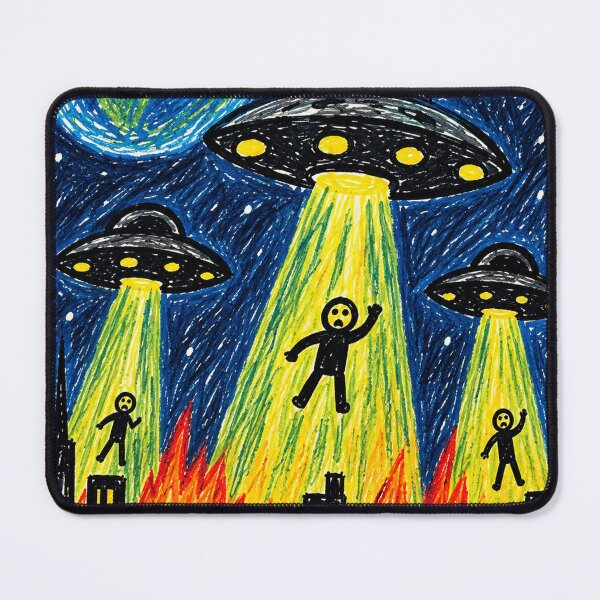 Item preview, Retro UFO Alien Abduction Drawing designed and sold by NordenPosters.