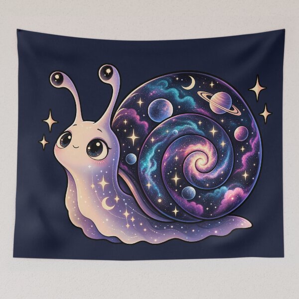 Item preview, Cute Galaxy Snail with Cosmic Shell designed and sold by ZetaDream.
