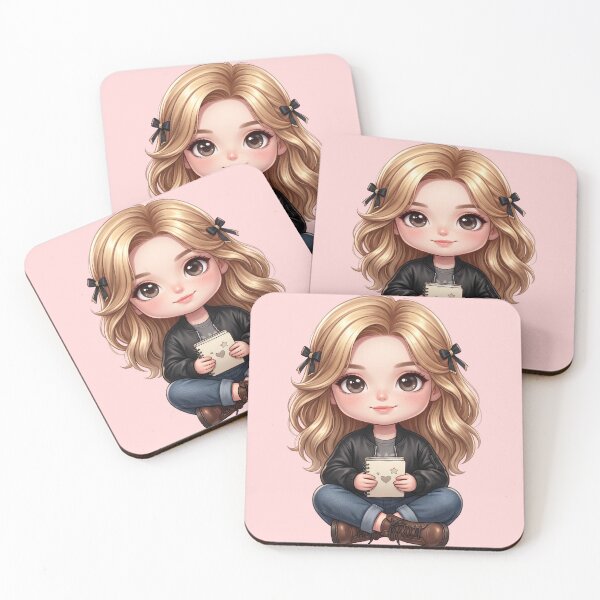 Item preview, Cute Edgy Chibi Girl With Notebook And Black Bows designed and sold by taogiauco.