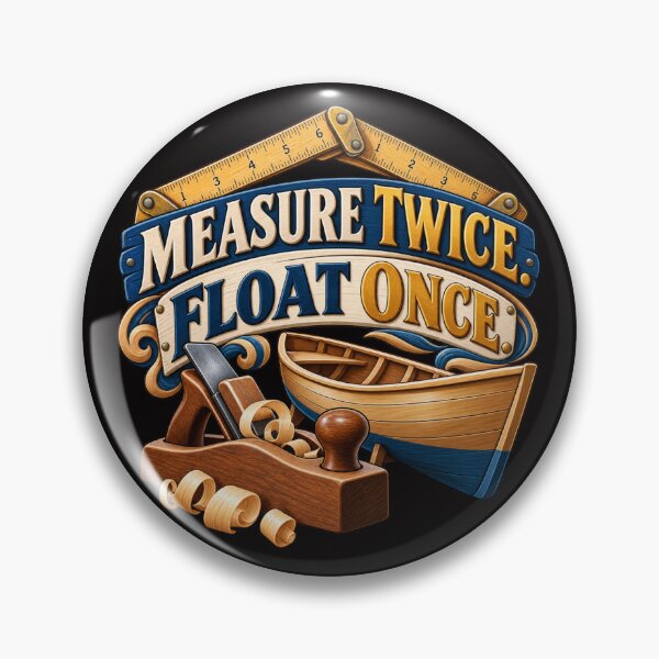 Item preview, Measure Twice Float Once – Funny Shipwright Boat Builder designed and sold by Tadeusz1.