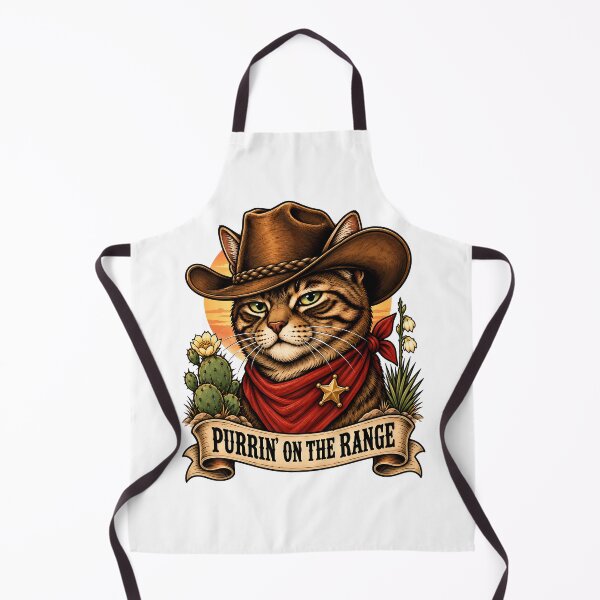 Item preview, Purrin' On The Range Western Cowboy Cat Tattoo designed and sold by Old's Cool Cat Studio.