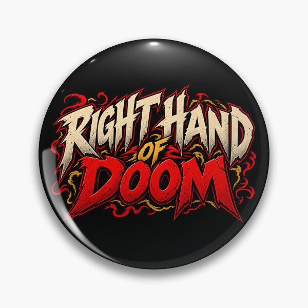 Item preview, Right Hand of Doom – Comic Horror Quote designed and sold by Pandaburba.