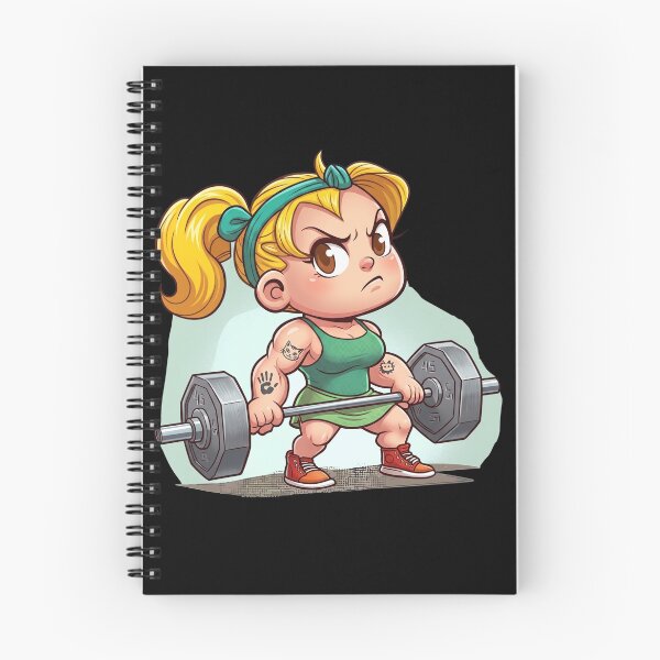 Item preview, Cute Angry Chibi Girl Deadlift Anime Gym Workout designed and sold by Hilal-Studio.