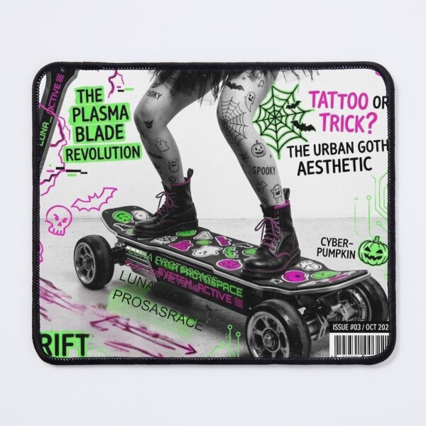 Item preview, Cyber‑Ghoul Drift: The Techno‑Witch Riding Full Plasma‑Rizz designed and sold by Print Fiction.