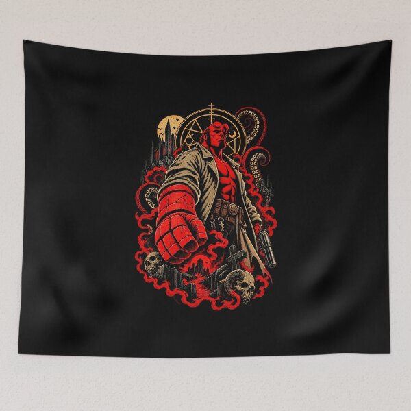 Item preview, Hellboy – Right Hand of Doom Occult Art designed and sold by Pandaburba.