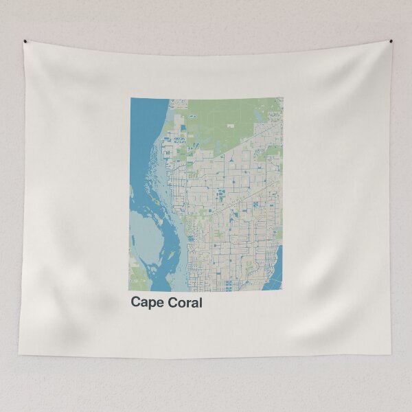 Item preview, Cape Coral Minimalistic Map Art designed and sold by MapsNerd.
