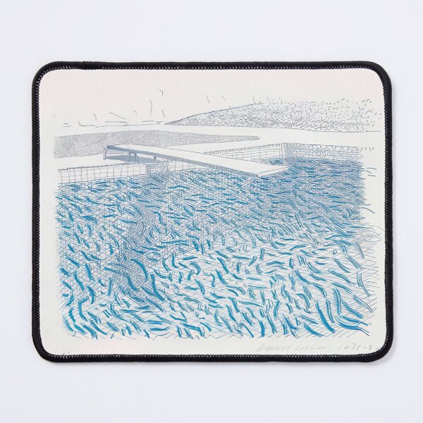 Item preview, David Hockney - Lithographic Water Made Of Lines And Crayon - Signed Print by David Hockney undefinedr designed and sold by LILLIANSTRANGEy.