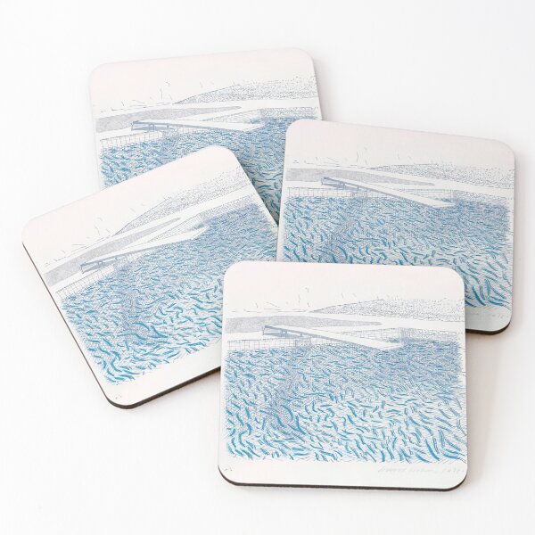 Item preview, David Hockney -  Lithographic Water Made Of Lines And Crayon - Signed Print by David Hockney undefinedr designed and sold by LILLIANSTRANGEy.
