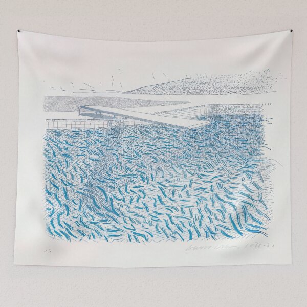 Item preview, David Hockney -  Lithographic Water Made Of Lines And Crayon - Signed Print by David Hockney undefinedr designed and sold by LILLIANSTRANGEy.