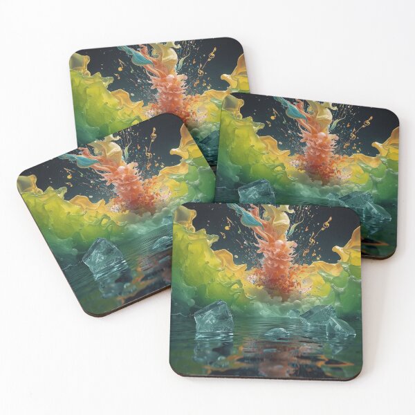 Item preview, Colorful Abstract Ice & Flower Splash Art – Vibrant Nature Fantasy Design. designed and sold by fbtrisha.