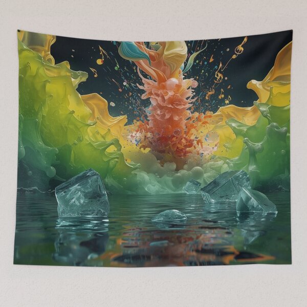 Item preview, Colorful Abstract Ice & Flower Splash Art – Vibrant Nature Fantasy Design. designed and sold by fbtrisha.