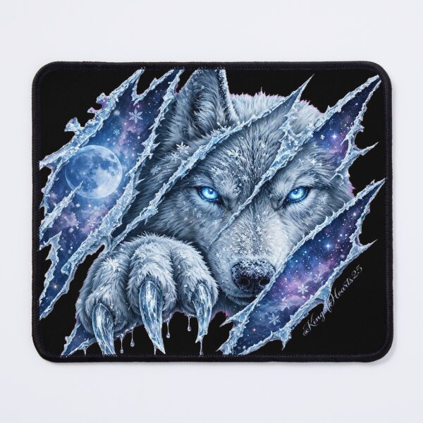Item preview, Cosmic Wolf Ice Claw Tear - Frozen Galaxy Spirit designed and sold by KingofHearts25.