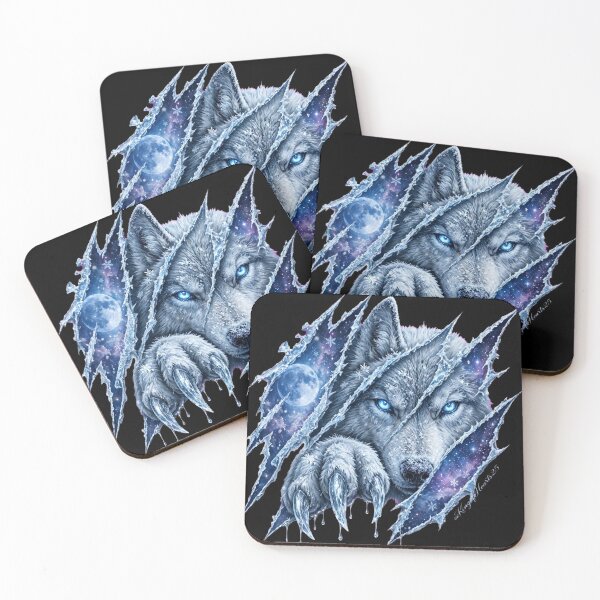 Item preview, Cosmic Wolf Ice Claw Tear - Frozen Galaxy Spirit designed and sold by KingofHearts25.
