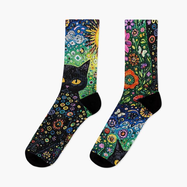 Aperçu de l'œuvre Whimsical Flower Cat créée et vendue par My Redbubble Shop.