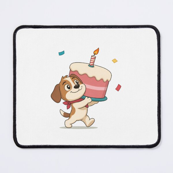 Item preview, Funny Dog Carrying a Giant Birthday Cake designed and sold by Catchy-Couture.
