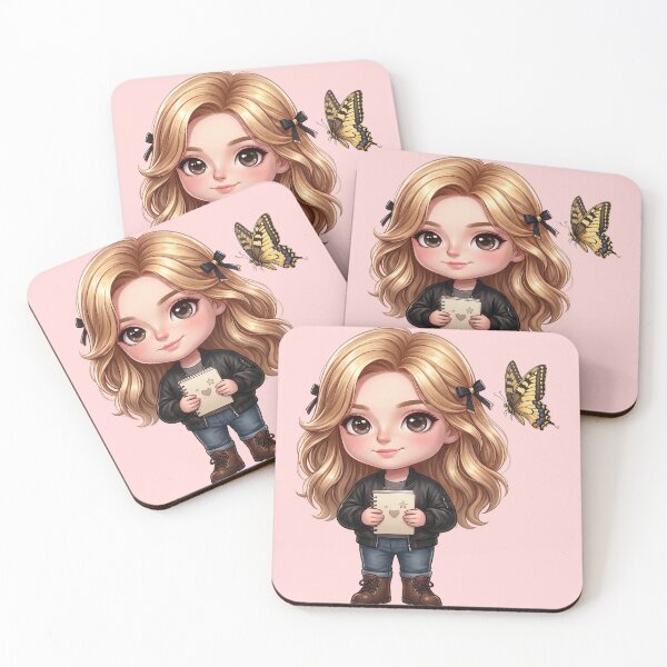Item preview, Cute Edgy Chibi Girl With Notebook And Yellow Butterfly designed and sold by taogiauco.