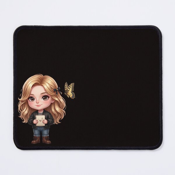 Item preview, Cute Edgy Chibi Girl With Notebook And Yellow Butterfly designed and sold by taogiauco.