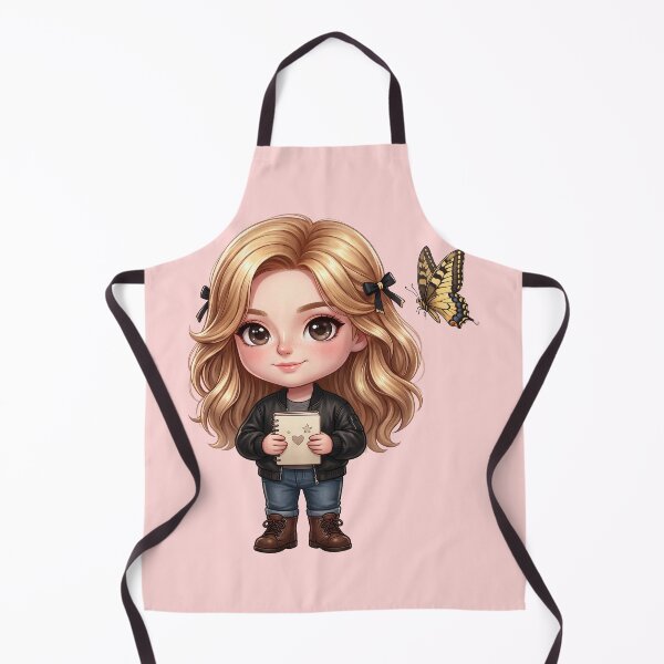 Item preview, Cute Edgy Chibi Girl With Notebook And Yellow Butterfly designed and sold by taogiauco.