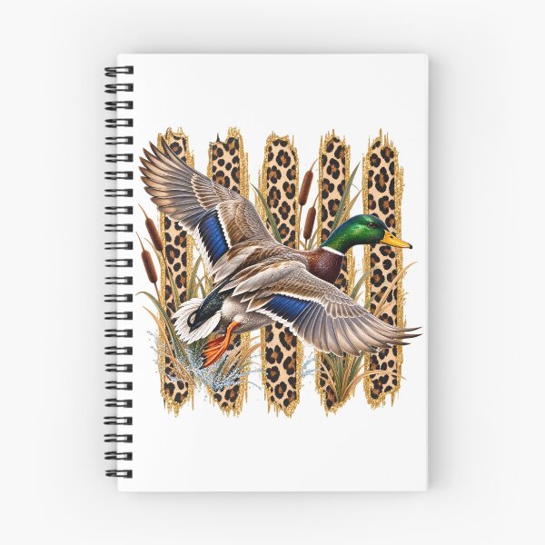 Item preview, Flying Mallard Duck Hunting Vintage Leopard Camo Waterfowl Hunter Wildlife designed and sold by Rtcraftani.