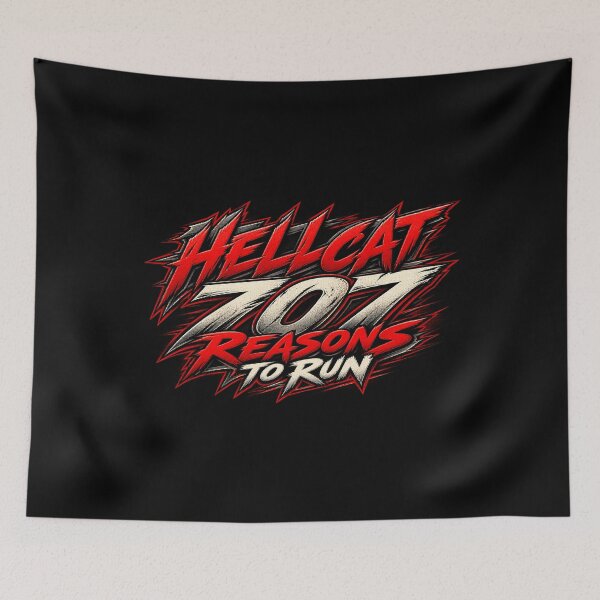 Item preview, Hellcat 707 – Reasons to Run Typography designed and sold by Pandaburba.