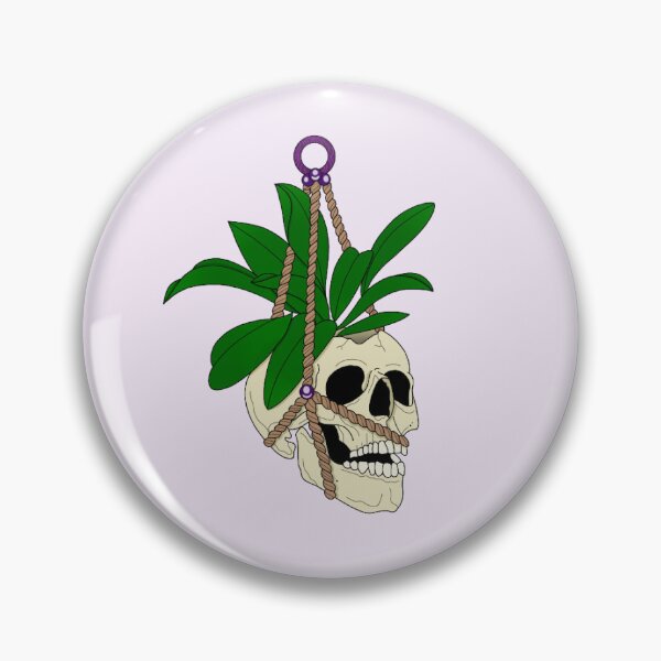 Item preview, Leafy Skull Hanging Planter – Gothic Botanical Art designed and sold by DesgnsxGifts.