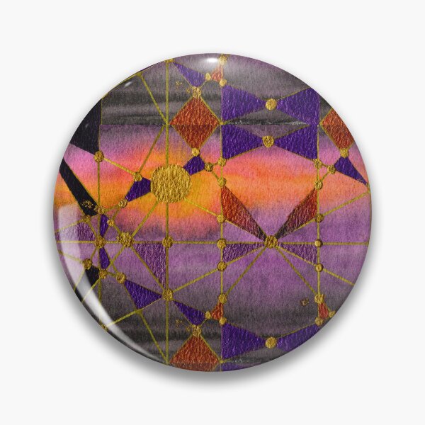 Item preview, Celestial Geometry in Purple and Gold designed and sold by ArithraStudio.