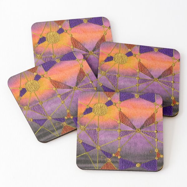 Item preview, Celestial Geometry in Purple and Gold designed and sold by ArithraStudio.