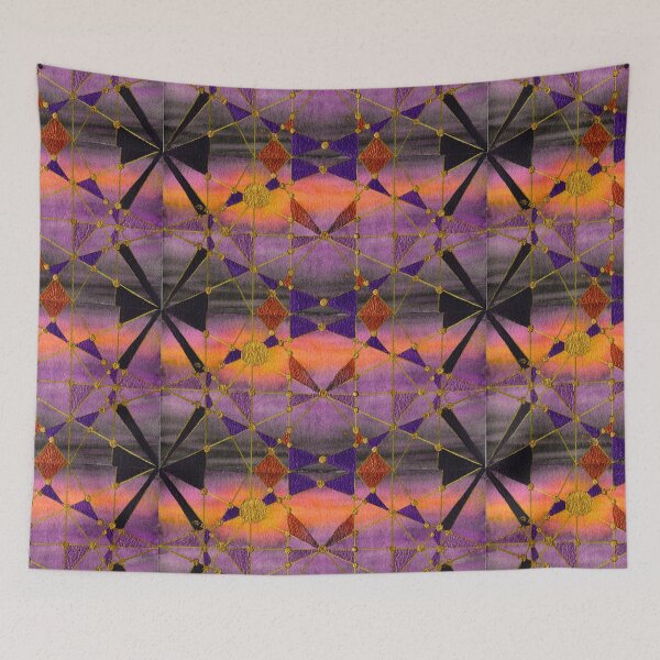 Item preview, Celestial Geometry in Purple and Gold designed and sold by ArithraStudio.